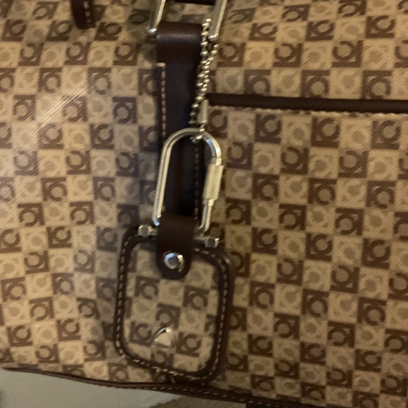 Liz Claiborne Brown Patterned Shoulder Bag - Picture 3 of 12